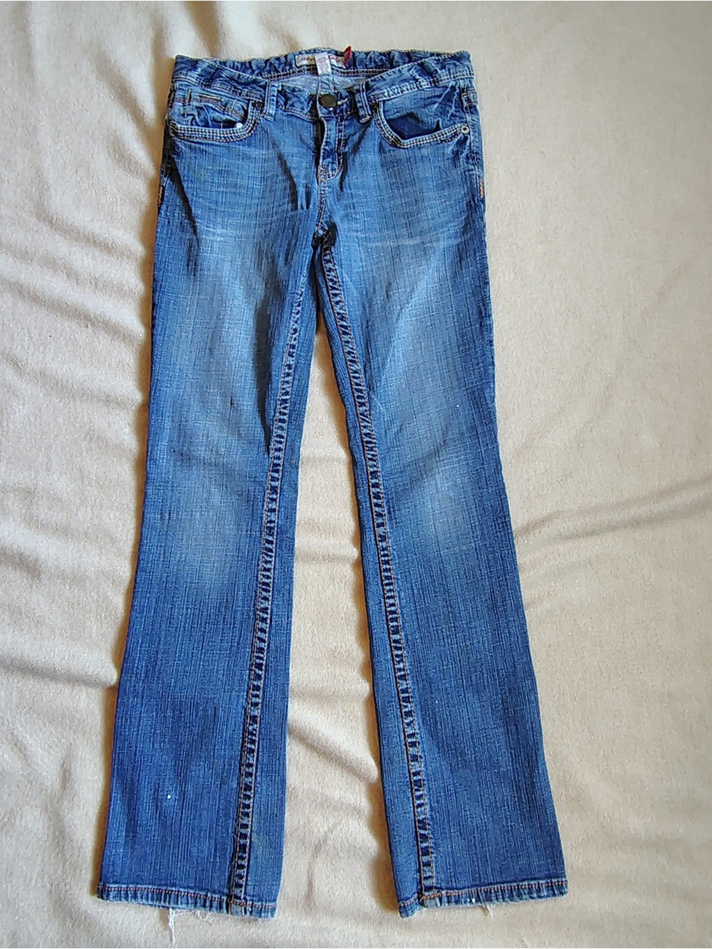 Vtg Y2K Aeropostale Chelsea Bootcut Jeans Junior 5/6 boot drag stitched low rise